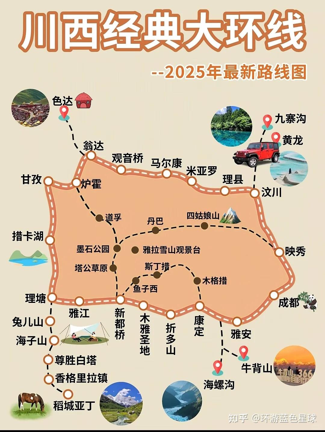 有没有那种到川西去旅游的朋友们给个川西的美丽景点和一点儿攻略，说一说需要注意哪些？