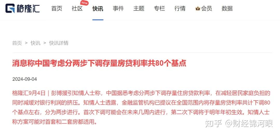 存量房贷利率下调,再传大消息! - 知乎