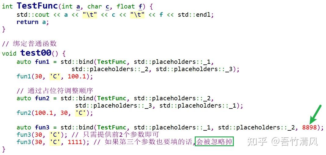 std::bind绑定函数调用参数 - 知乎