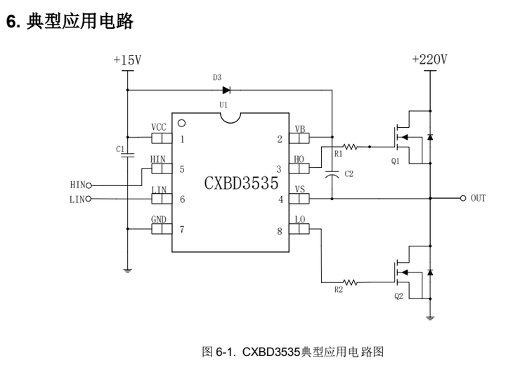 cxbd3535高压驱动芯片:220v悬浮自举/双