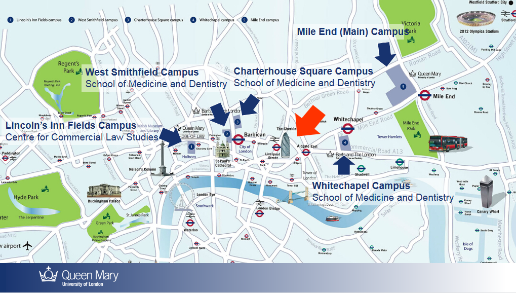 伦敦大学分布图高清图片