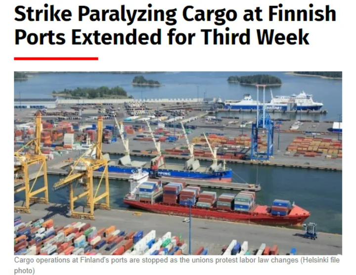 港口瘫痪,进口量为0