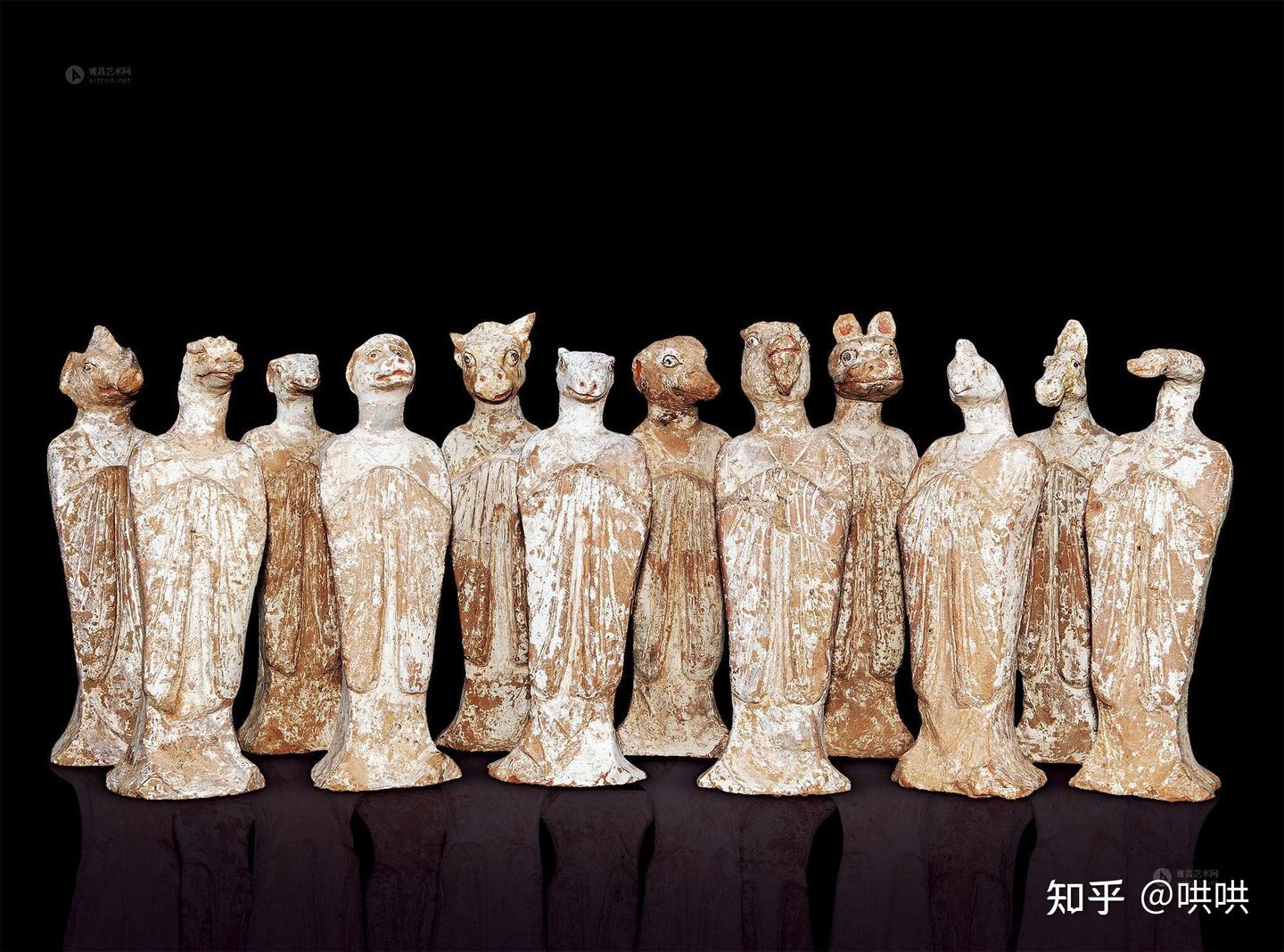 中国、唐代　俑 大型中国彩绘陶制宫廷仕女像，唐代，约公元8 世纪中叶