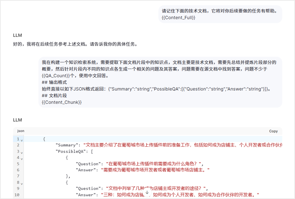 LLM生成问答对示意图