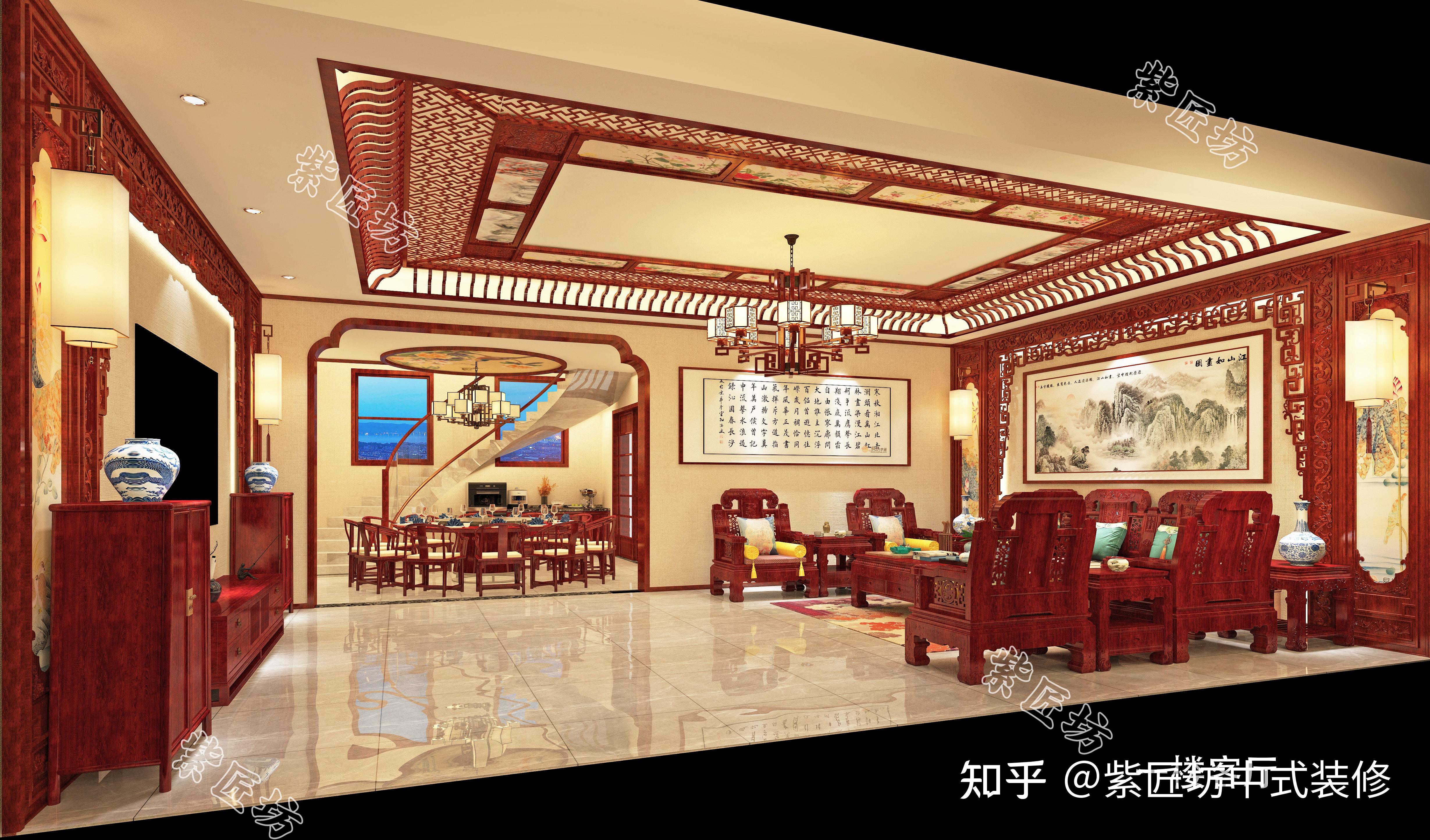 石家庄丨320㎡中式装修自建房完美逆袭，这样的装修爱了 - 知乎