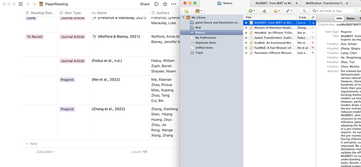 notion and zotero