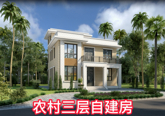 农村自建房屋三层现代简约风格外观图纸案例参考