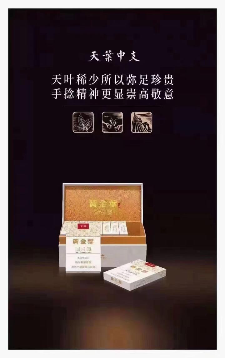 黄金叶（天叶中支）参数价格及图片，黄金叶中支天叶多少钱一包？中支天叶是真的还是假的？黄金叶天叶中支