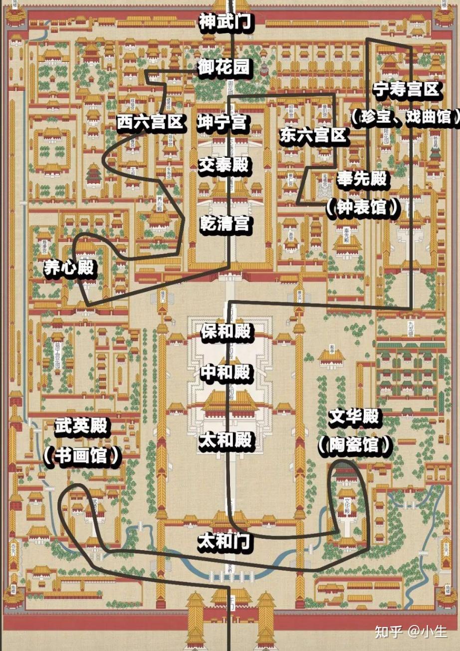 北京故宫的地理位置图片