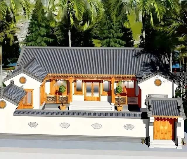 审美天花板,8套新中式一层三合院农村自建房别墅设计效果图 - 知乎