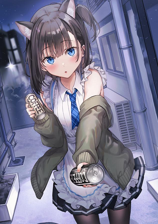 二次元动漫壁纸绿毛酱酱的眼神俘获六六姐的心极美