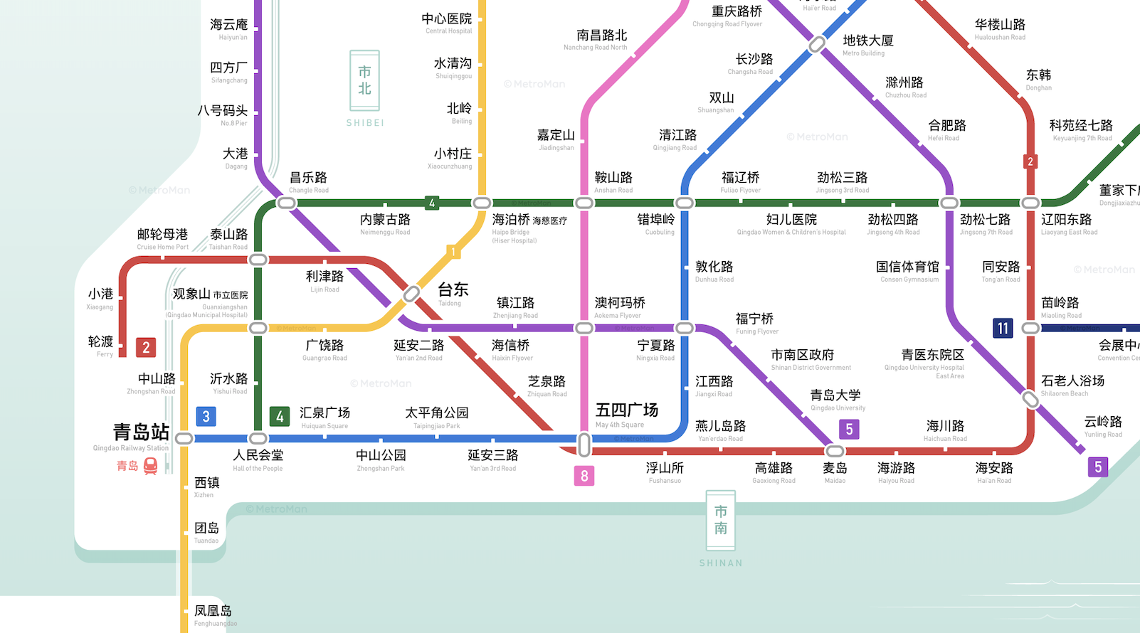 青岛轨道交通(三期规划)2026年线路图 - 知乎