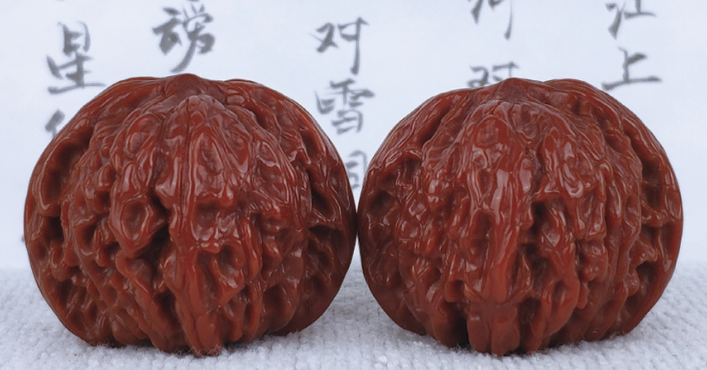 文玩堂：驢打滾の「獅子頭」胡桃（無修稀少品种）