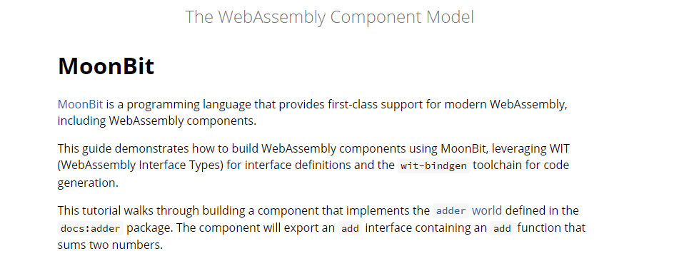 MoonBit 正式加入 WebAssembly Component Model 官方文档 ! - 知乎