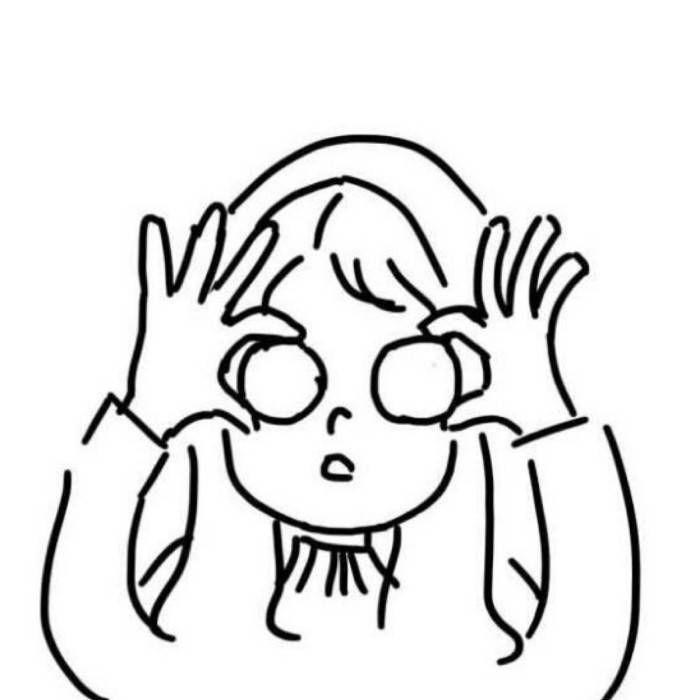 有没有类似这样白底简单黑色线条的人物图片作壁纸或者头像?