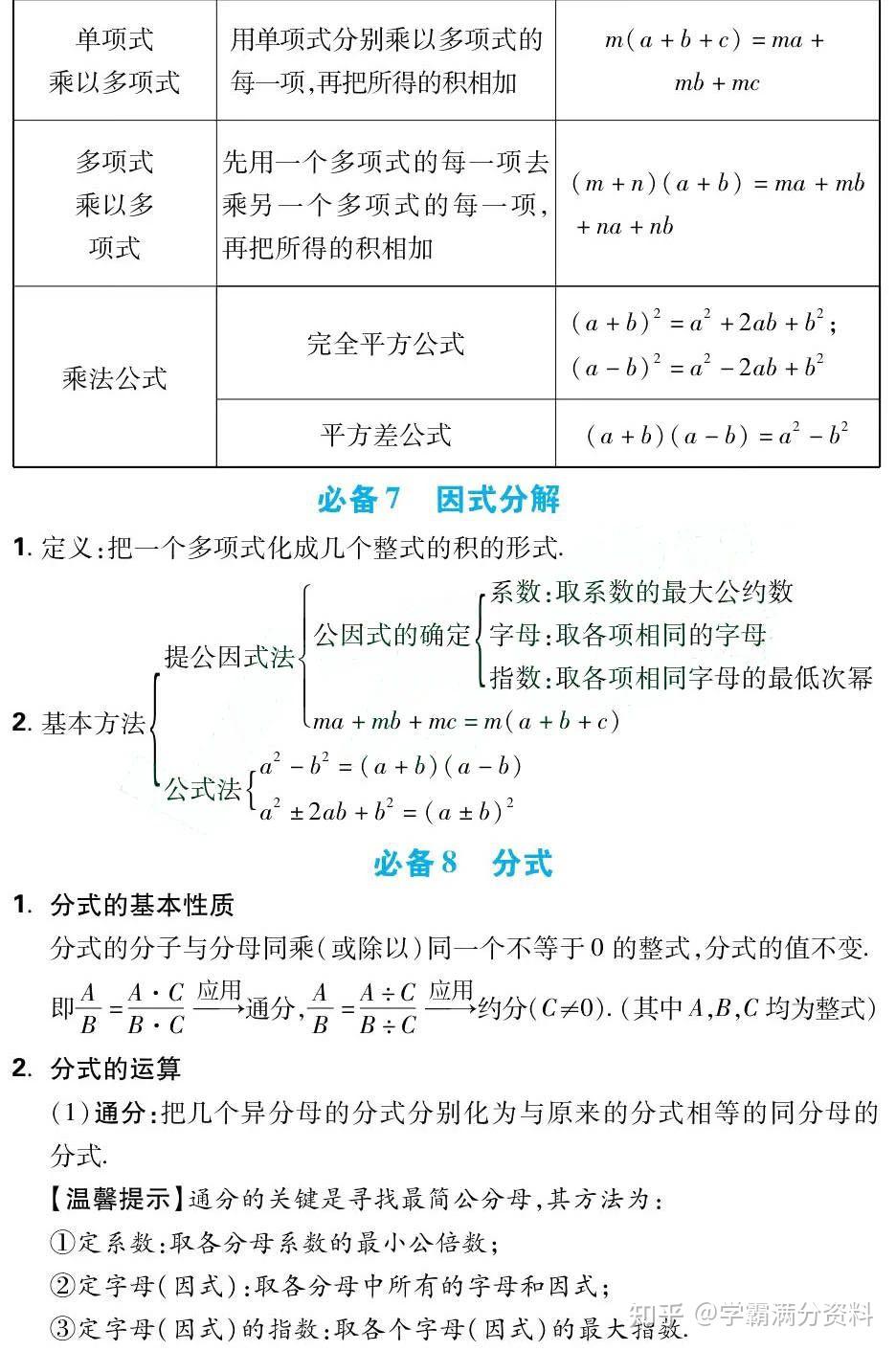 初中数学 | 学霸总结:初中数学学习方法总结!数学的六大方法技巧! - 知乎