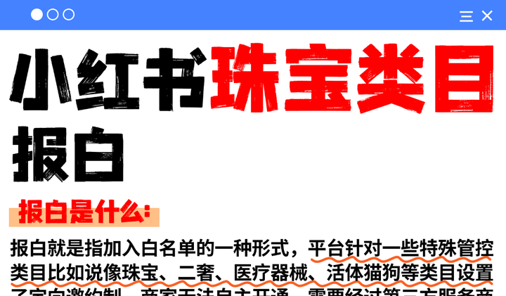 小红书珠宝类目报白 - 知乎