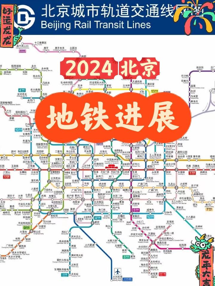 2024年北京地铁开通及进展,朝阳站要通地铁啦