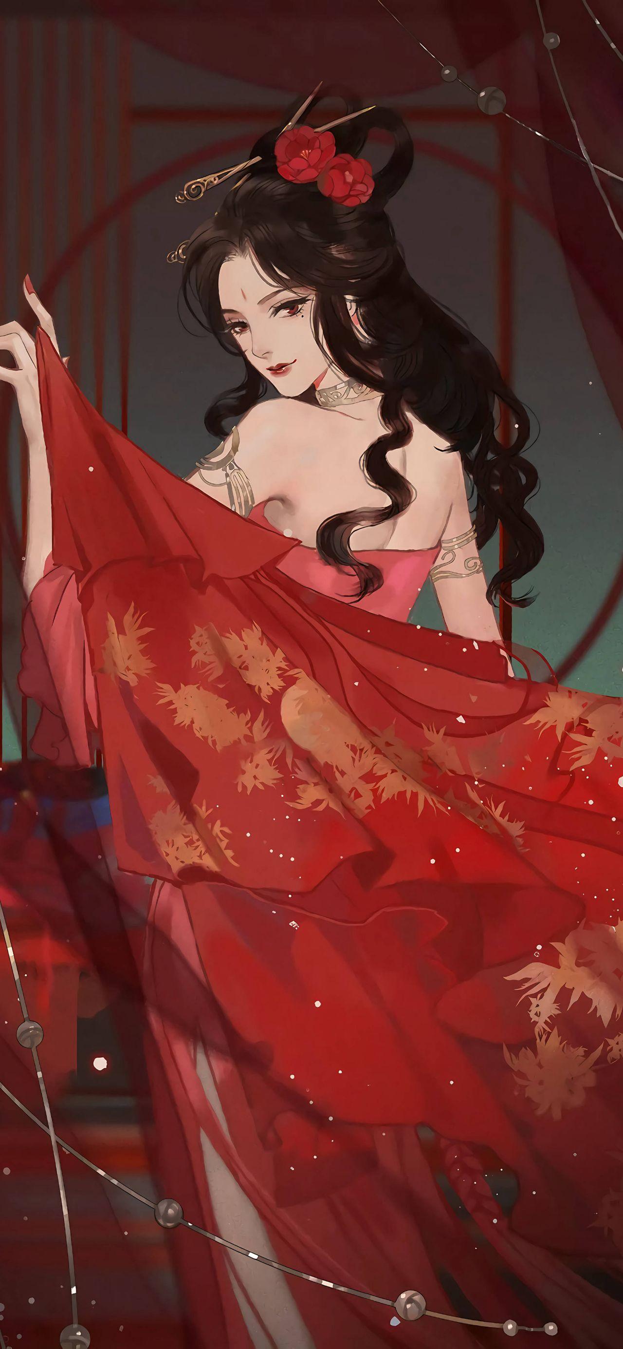 有哪些红色系古风手机壁纸值得推荐?