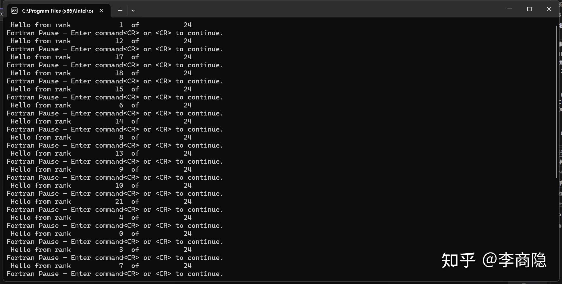 Windows11 fortran mpi 