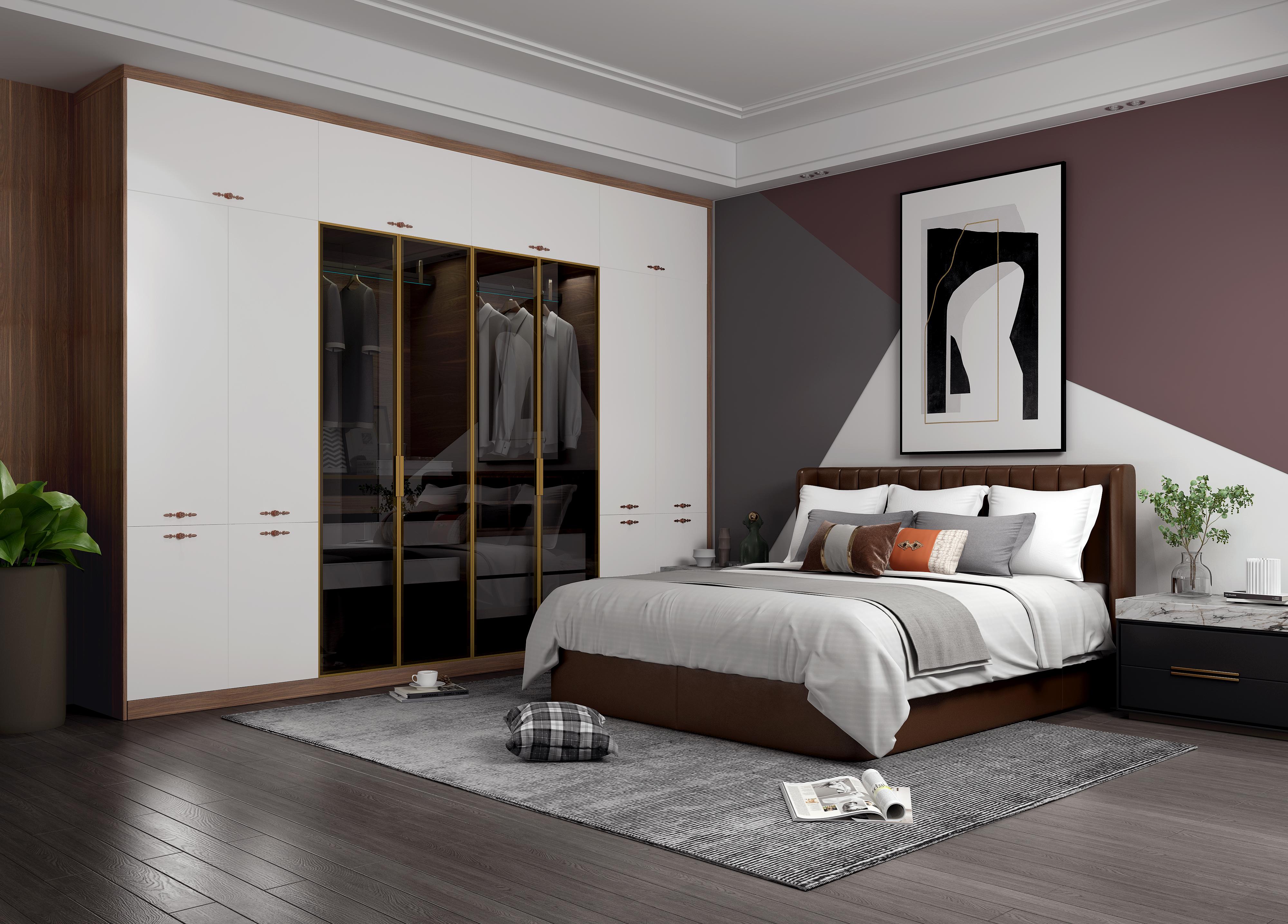 衣橱白色的,床和床头柜能用深木色的吗? - 知乎