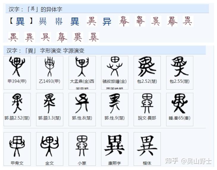 “异”的简体字到底是己、已，还是巳？ - 知乎