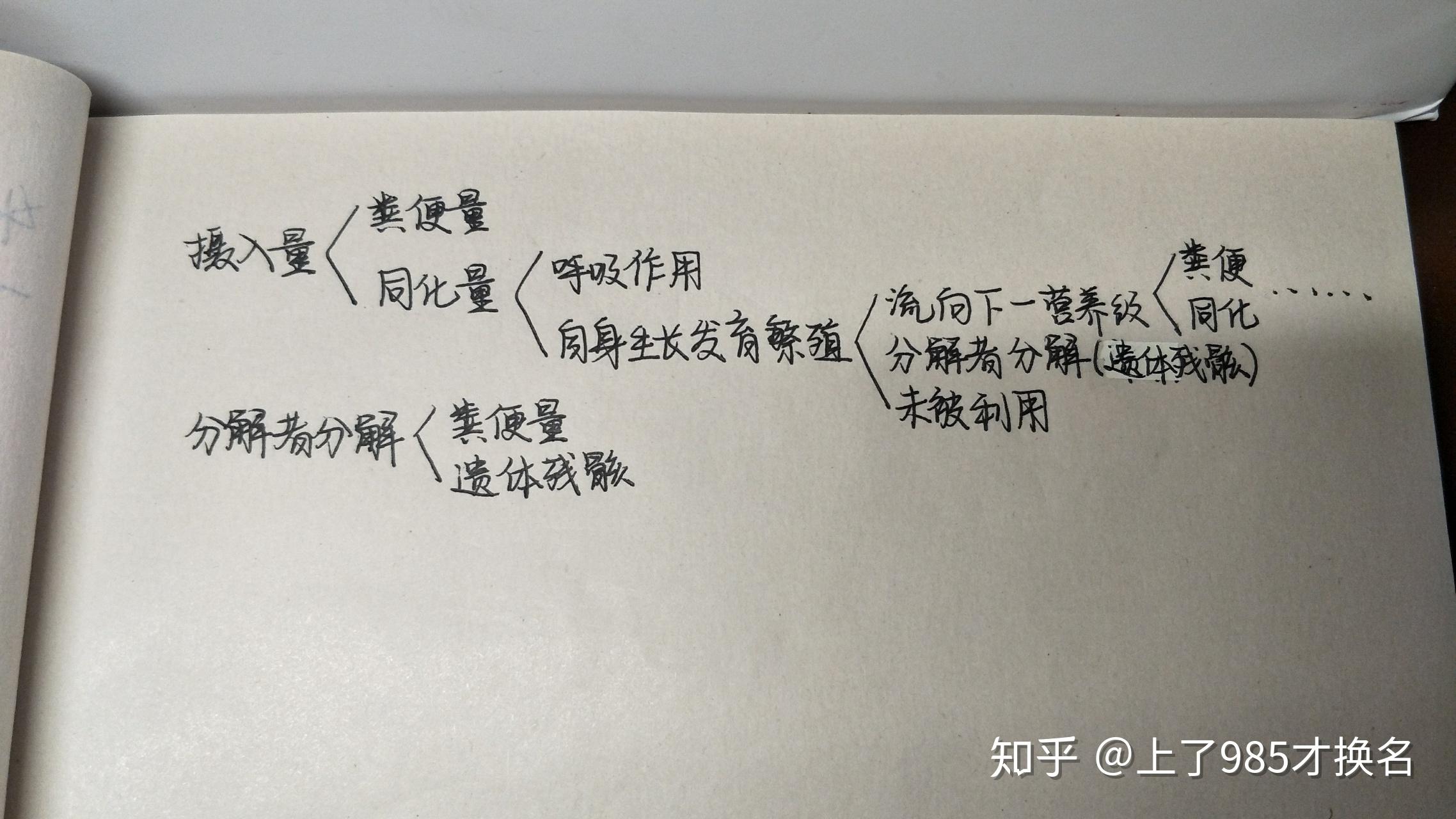 高中生物第二营养级的粪便量属于第一营养级的同化量的哪一部分属于未
