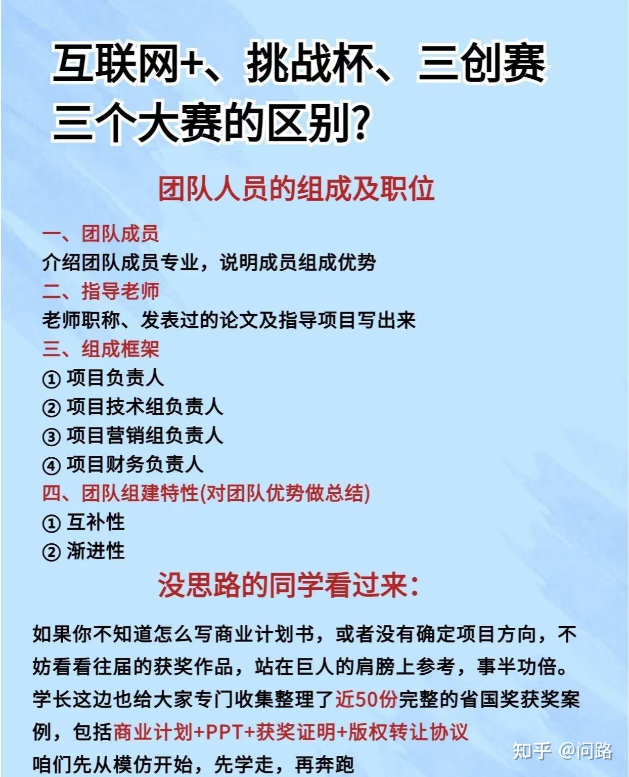 互联网+,大创,小挑,大挑,三创赛的区别! - 知乎