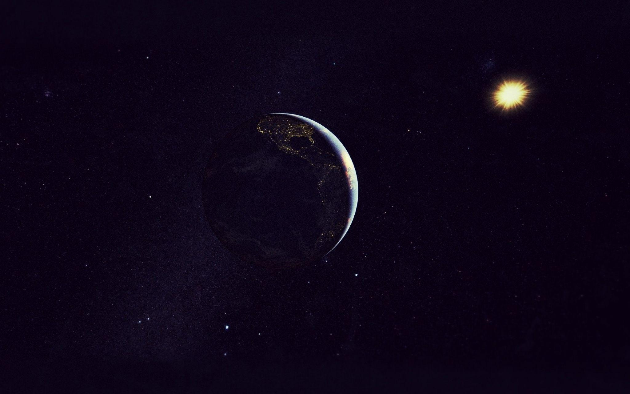 有没有类似这样的从太空近看地球的图片,拿来当壁纸用?