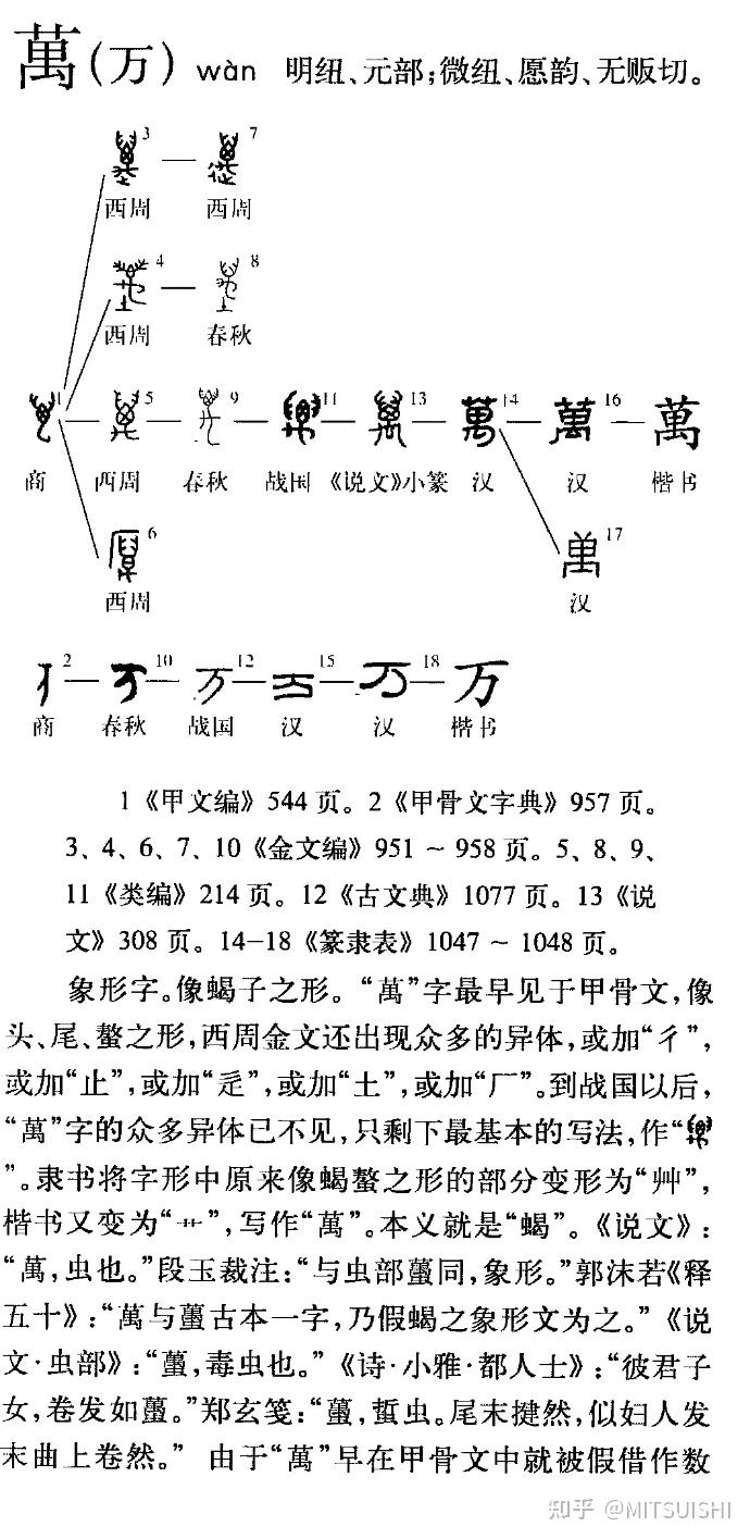 为什么万字的书写顺序不是横,撇,横折弯钩? - 知乎