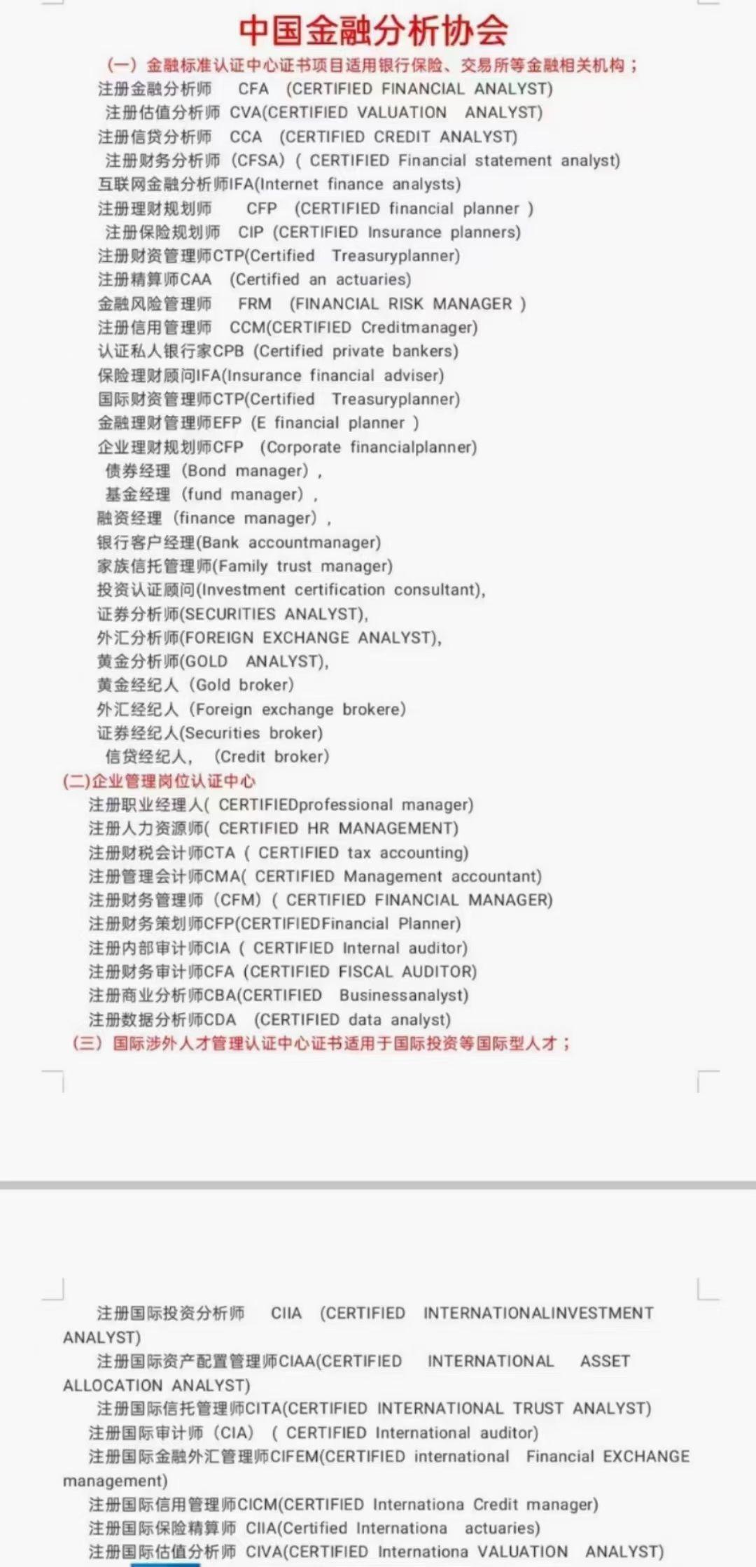 中国金融分析师协会（CFAI）有哪些专业？费用多少？周期多久？怎么查询？ - 知乎