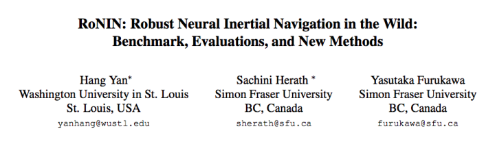 RoNIN: Robust Neural Inertial Navigation