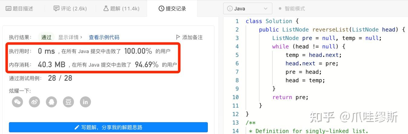 图解LeetCode——206. 反转链表 - 知乎