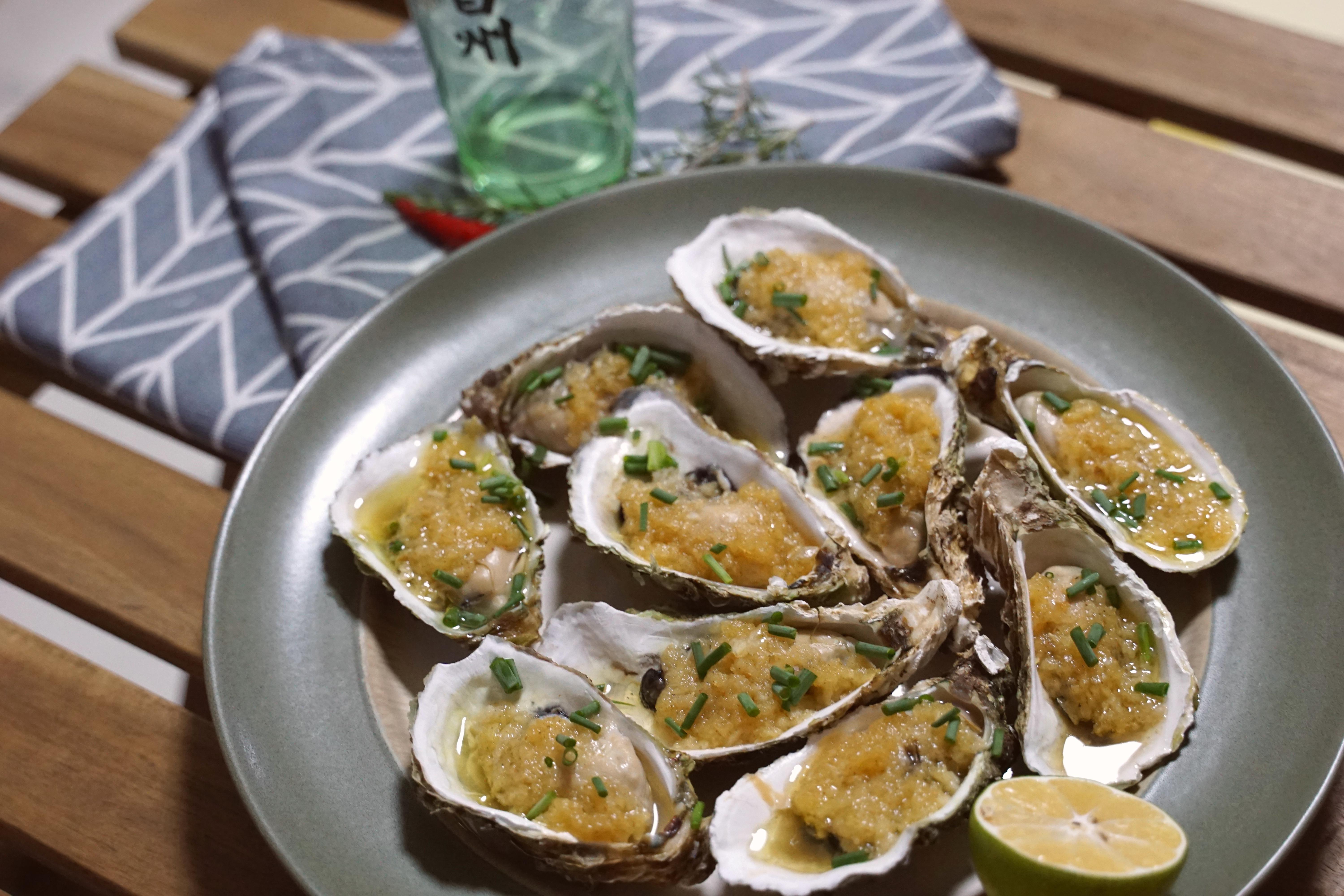 美味小海鲜——蒜烤生蚝