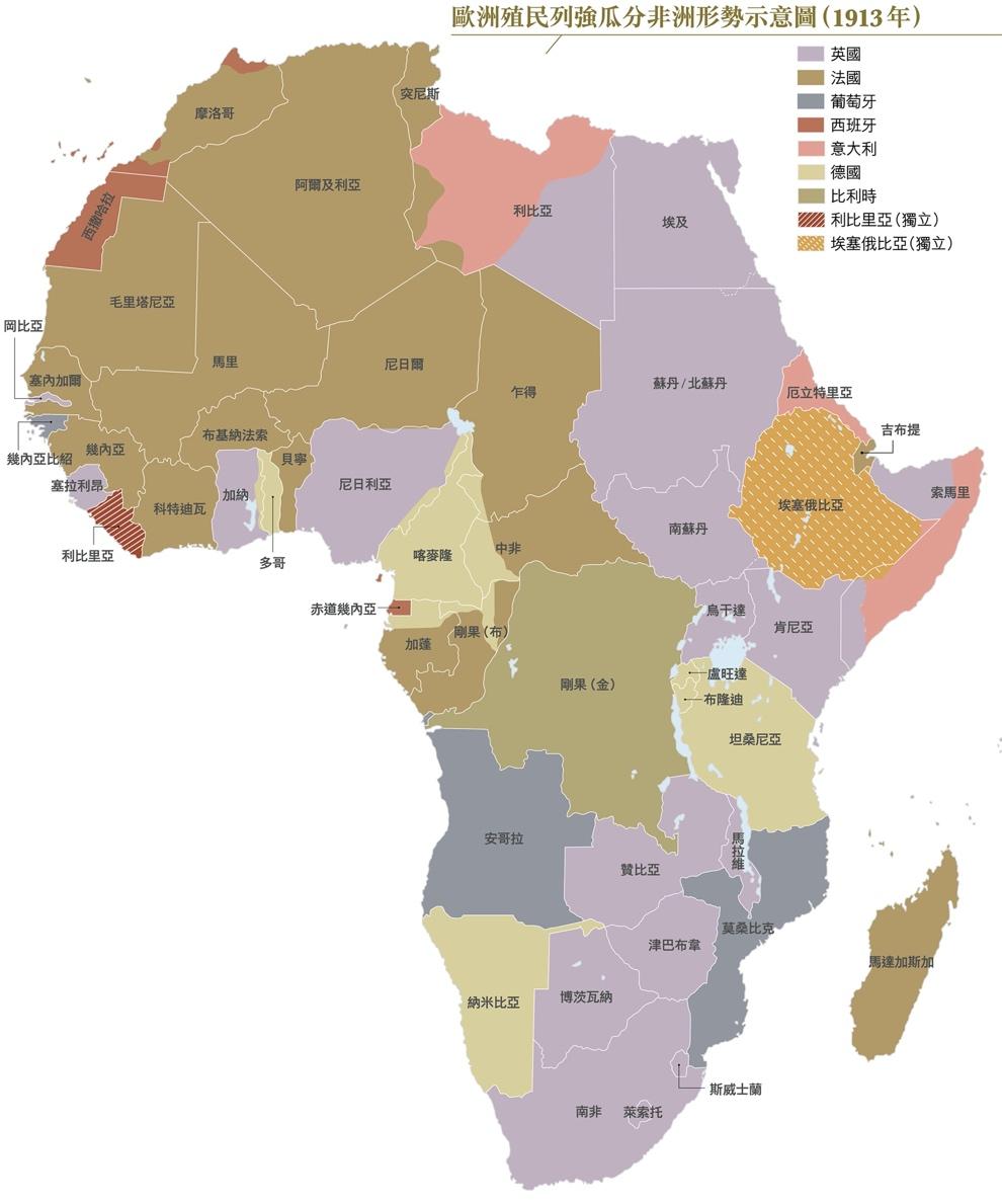 19世纪非洲殖民地地图图片