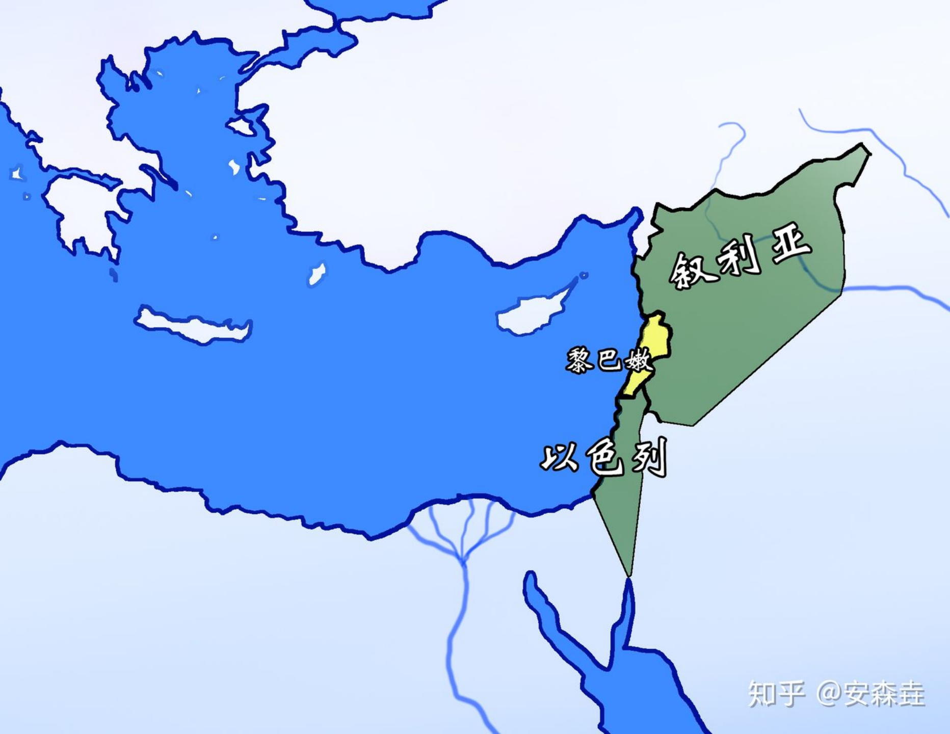 图 2:黎巴嫩地理位置