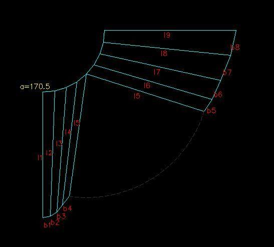 上圆下椭圆的近似圆台展开图该怎么画请看问题描述的投影图