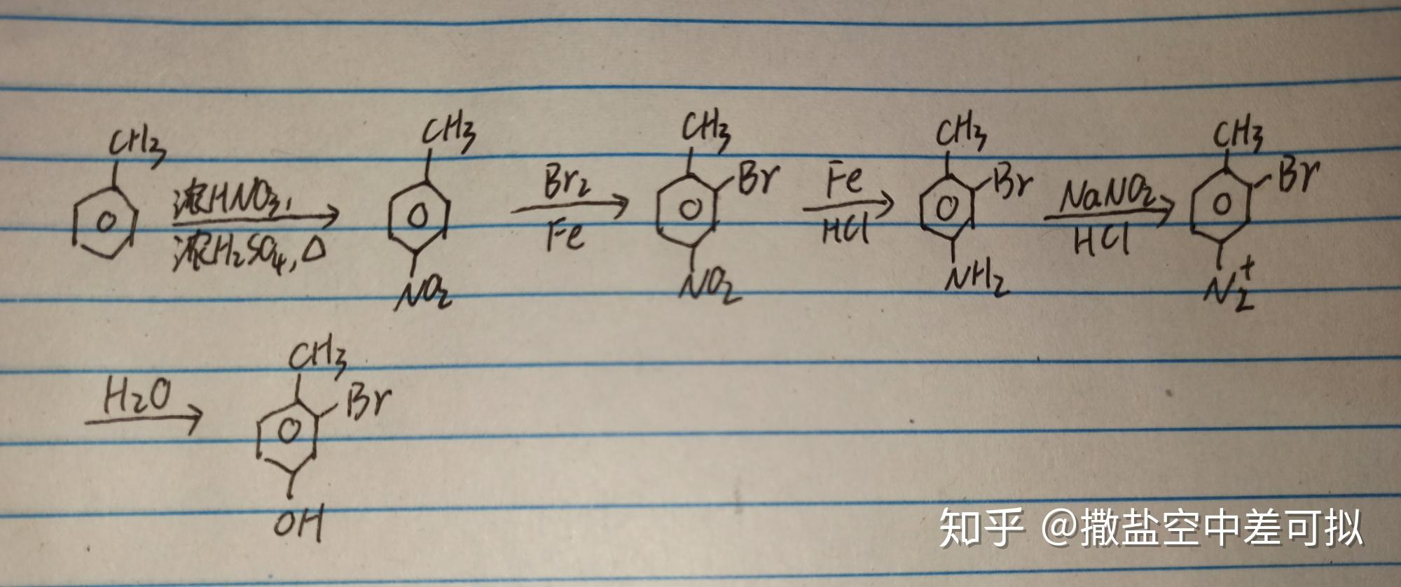 怎么从甲苯合成4甲基3溴苯酚从乙烯合成乙醚请写一下化学方程式