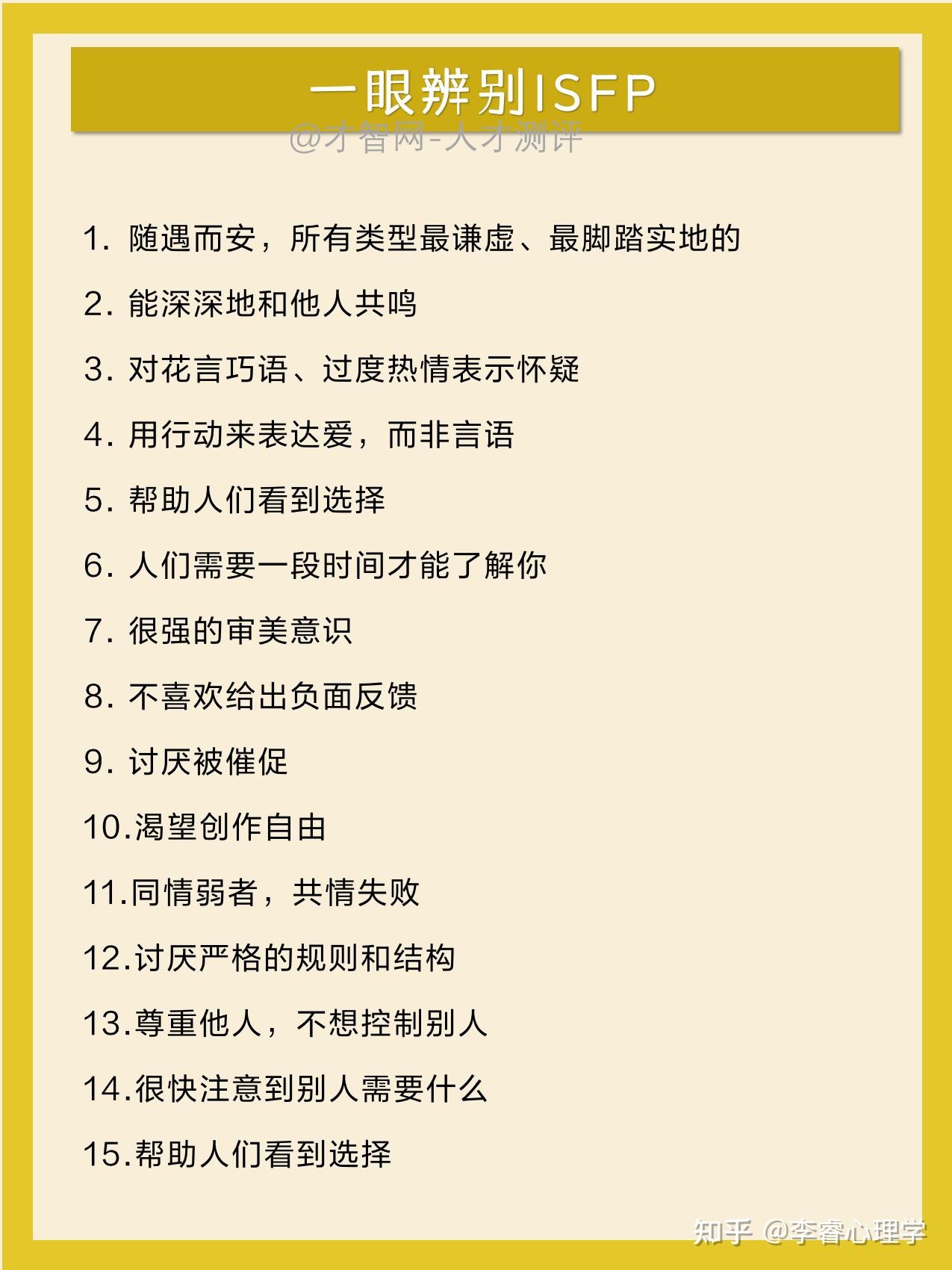 如何快速识别ISFP——小画家人格类型呢? - 知乎