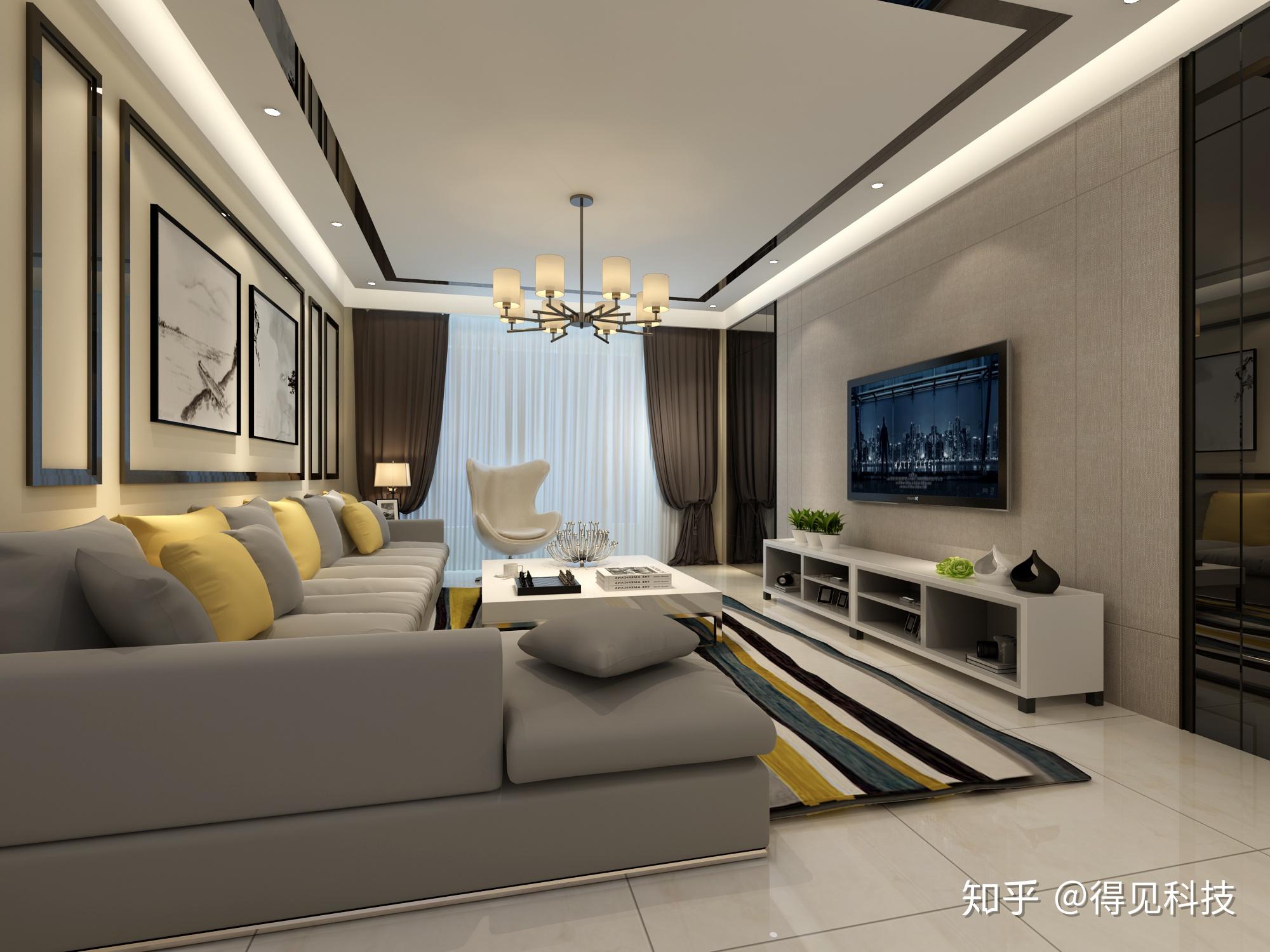 客厅三面墙求给几个电视墙设计方案