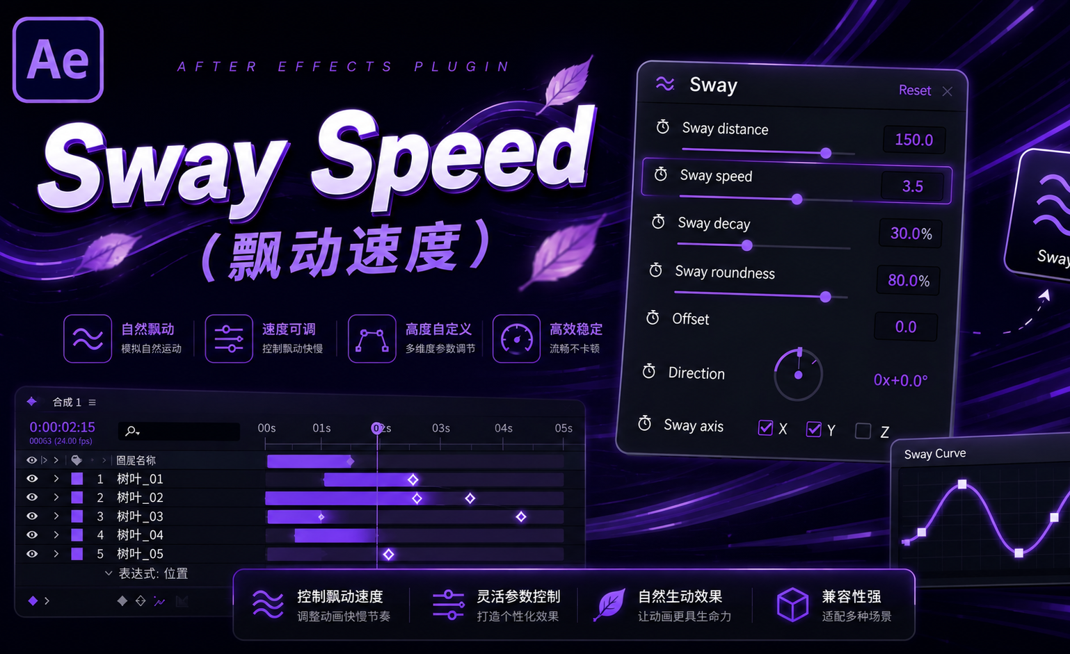 AE插件—AutoSway（自然飘动） - 知乎