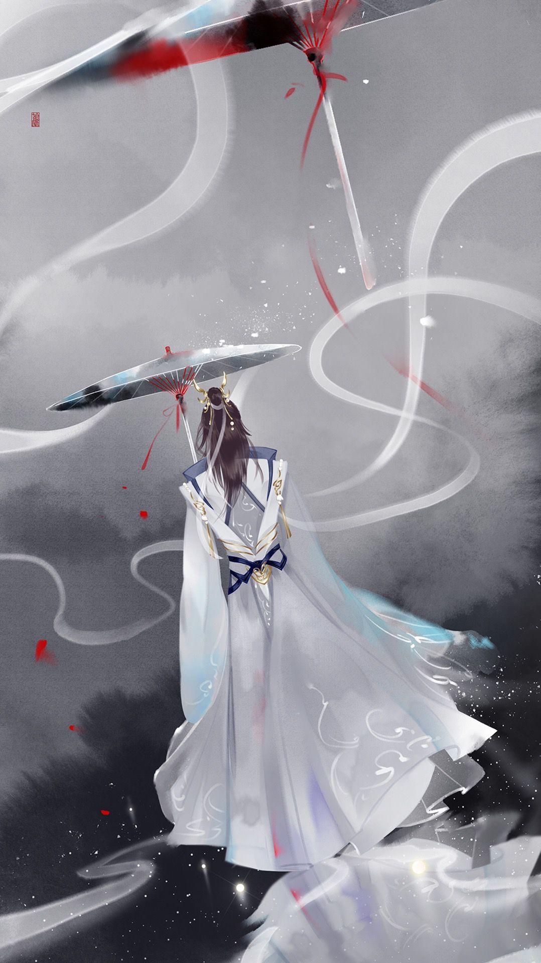 有什么白衣撑伞公子的图. ? - 知乎