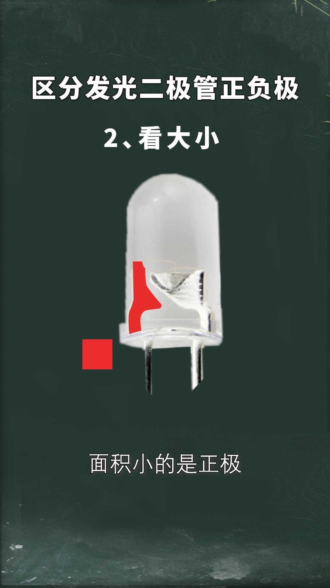 区分发光二极管正负极