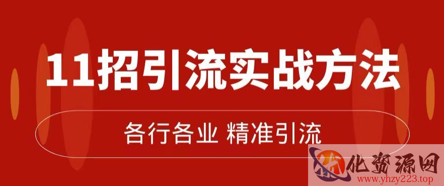 精准引流术：11招引流实战方法，让你私域流量加到爆（11节课完整)