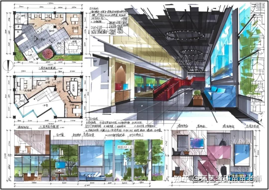 收藏！室内考研快题设计常考类型及高分模板范例 - 知乎