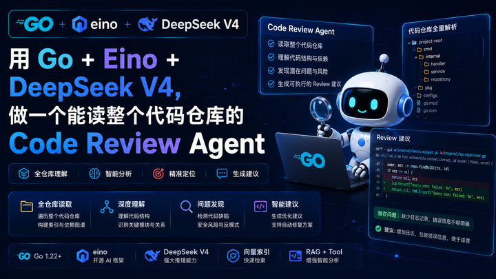用Go + Eino + DeepSeek V4，做一个能读整个代码仓库的Code Review Agent - 知乎