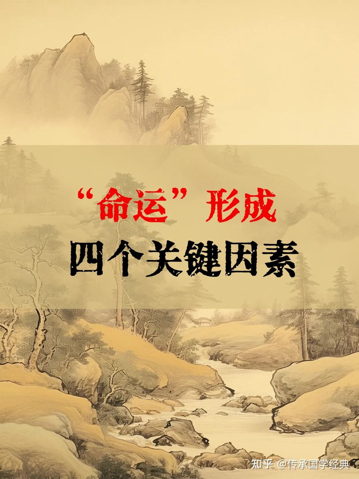 “命运”形成的四个关键因素 - 知乎