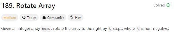 Leetcode 189. Rotate Array - 知乎
