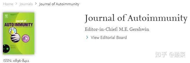 Autoimmune Journal 解刊 | 《Journal of Autoimmunity》 - 知乎