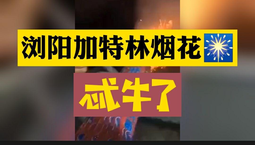 湖南浏阳的加特林烟花真是忒牛了